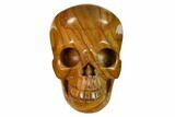Realistic, Polished Picture Jasper Skull #151152-1